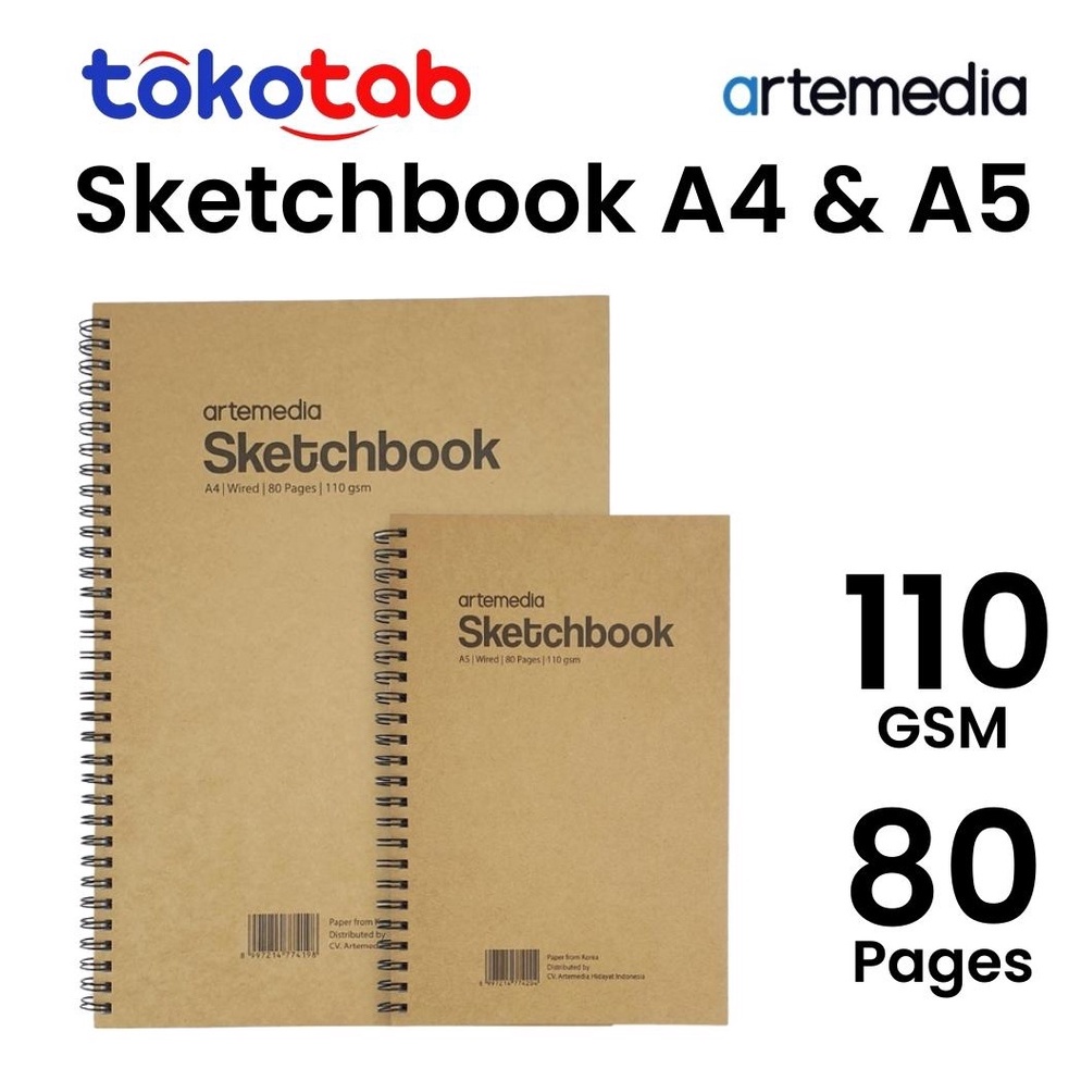 

RBFT-70 Tokotab - Buku Sketsa Artemedia Sketchbook Wired A5 A4 Craft Cover Jilid Spiral 80 Lembar 110gsm Discount