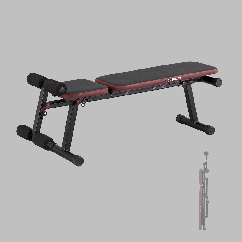 DECATHLON CORENGTH Folding Incline Decline Abs Weight Training Bench 500 - 8616804