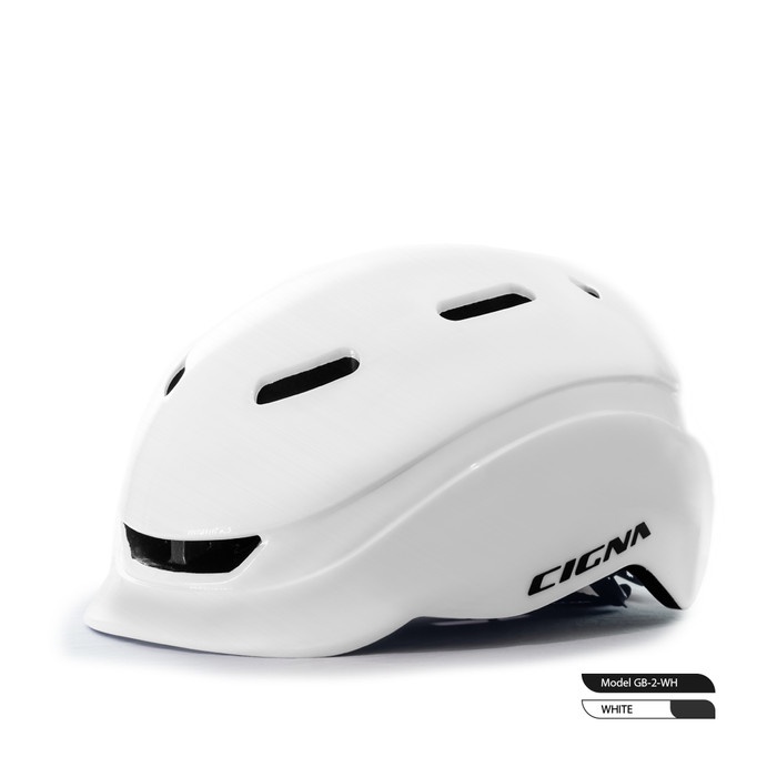 CIGNA GB-2 BIKE ULTRALIGHT HELMET + LAMP HELM - HELM SEPEDA - WHITE