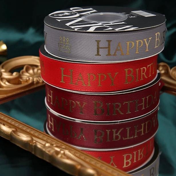 

Shopee brand IJU125 Pita Satin Roll Motif Happy Birthday/Pita Kado 2.5cm/Pita Dekorasi Buket 118
