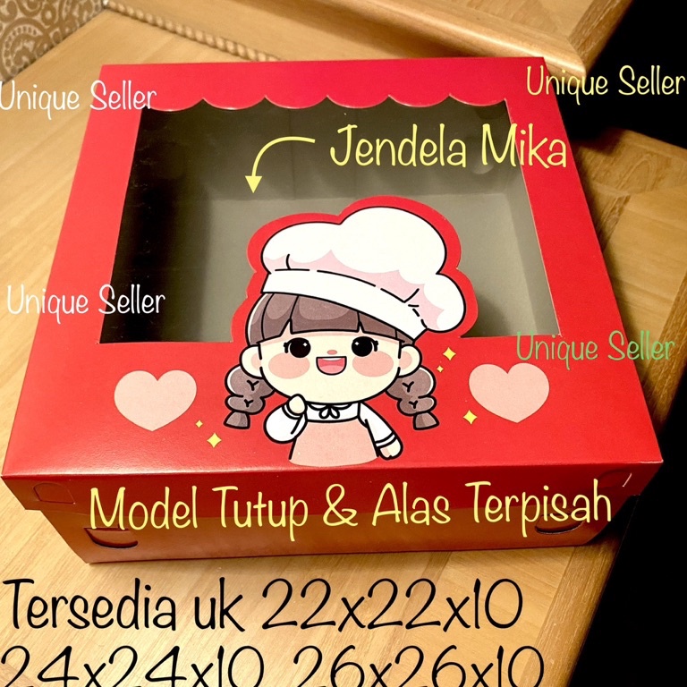 

Terlarisss [10 pcs] Dus Box Kotak Hampers Merah CHEF isi 10 pcs / Dus Box Kotak Lamaran 22x22x10 24x24x10 26x26x12 cm / Dus Box Kotak Roti Kue Tunangan Tingjing Imlek Merah Motif 22x22 24x24 26x26 x 12 cm / Dus Box Kotak Motif Lucu Uk 22 24 26 7A8
