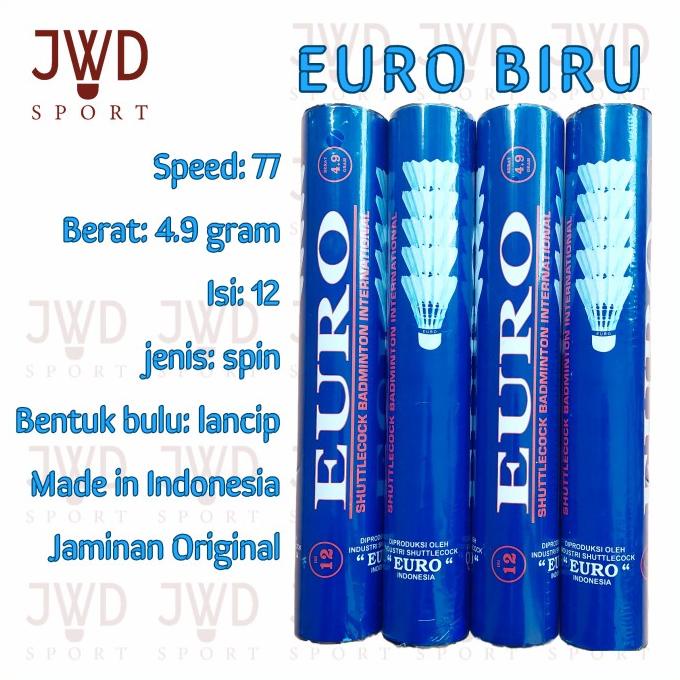 Euro Shuttlecock Biru
