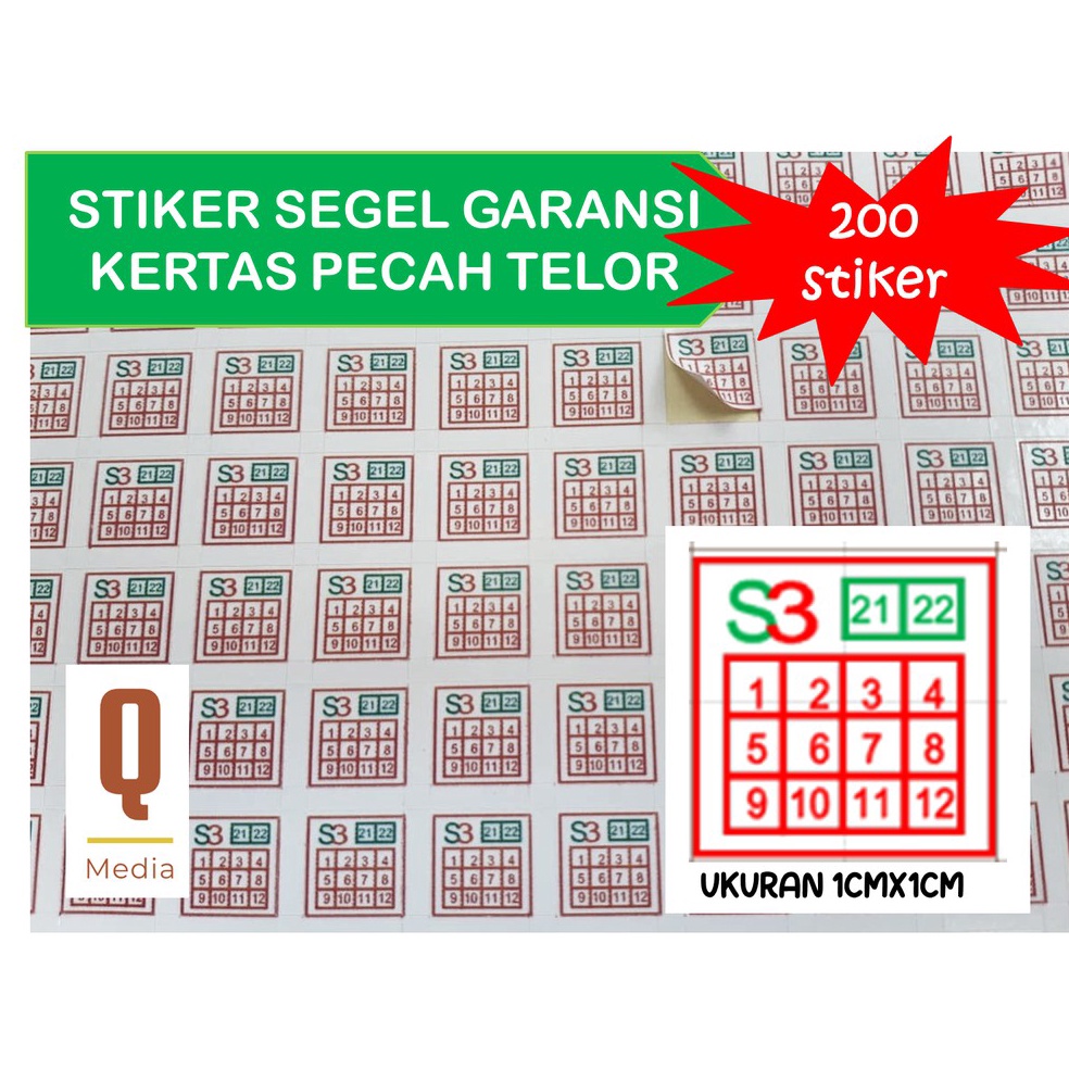 

yrlx -24 CETAK KILAT Stiker Khusus Garansi dan QC Bahan Kertas Pecah Telor 250