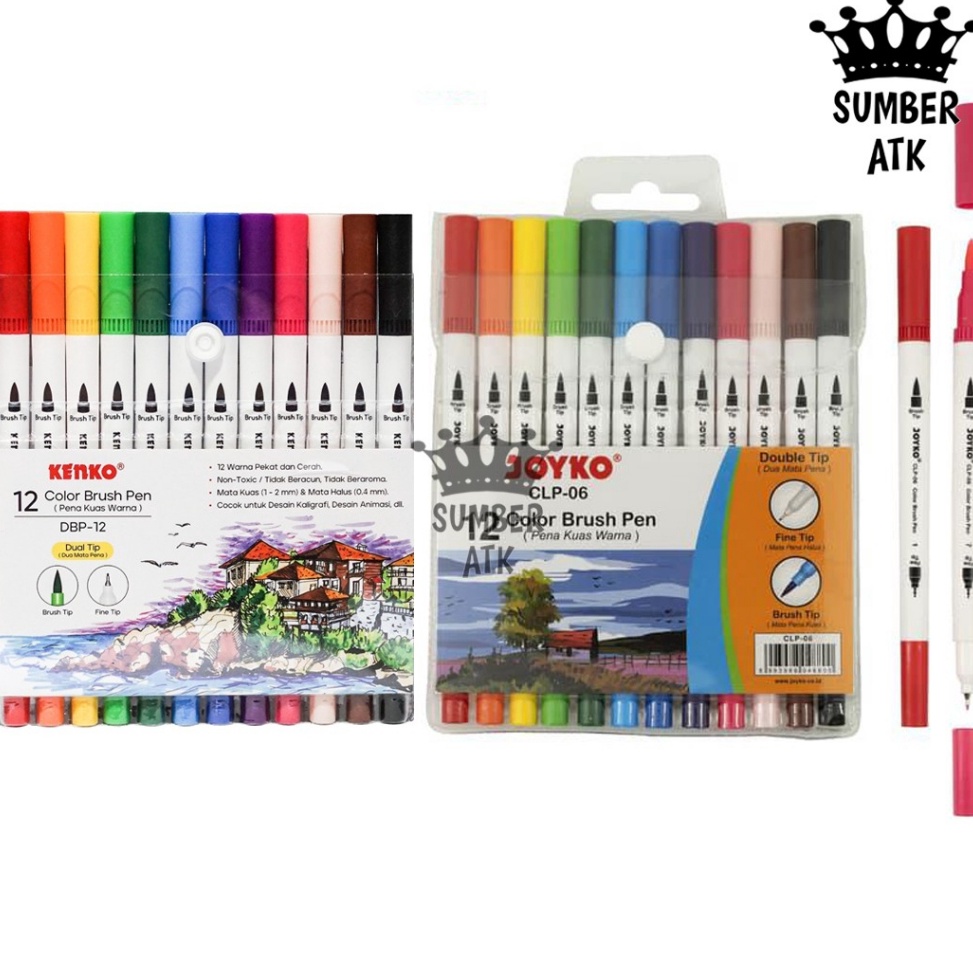 

VXVM4203 Color Brush Pen / Pena Kuas Warna Joyko CLP-06 / 12 Warna / Color