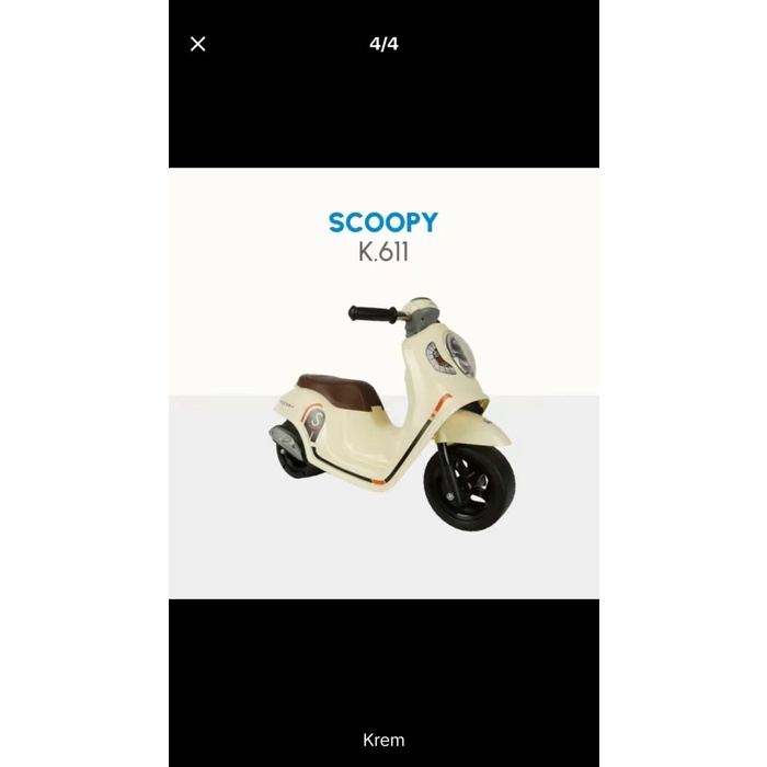 MUST HAVE MOTOR ANAK DORONG PMB SCOOPY K611 TERMURAH