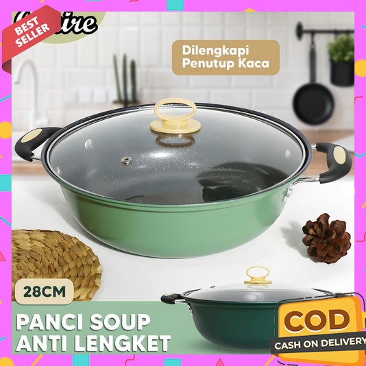 Panci Set Isi 5 Pcs Anti Lengket Promo 3 In 1 Stainless Tebal Murah Kuali 1Set Untuk Memasak Air Pua