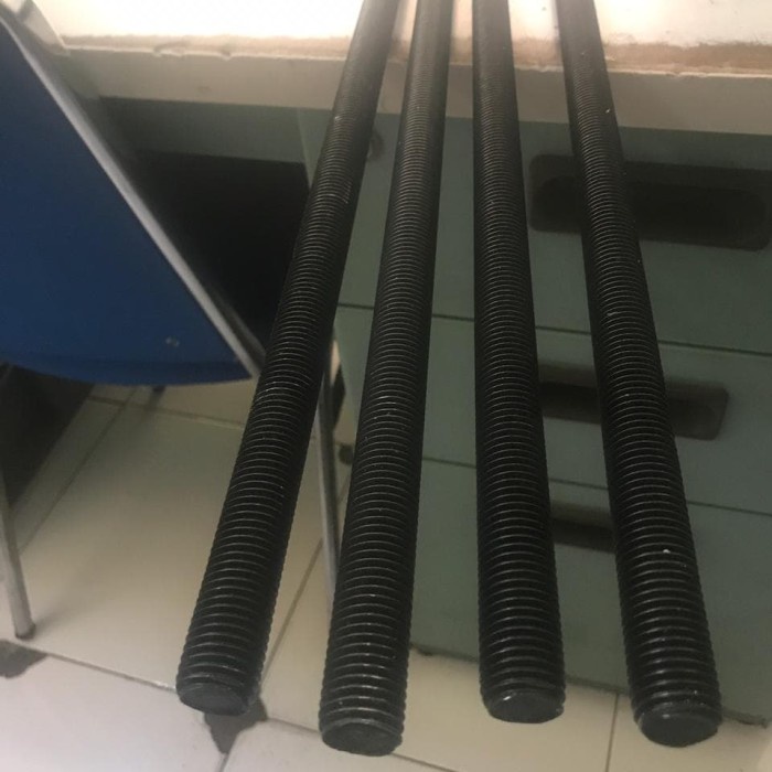 FREE ONGKIR STUD BOLT BAJA 8.8 M12 X 500 MM AS DRAT FULL DRAT LONG DRAT FREE ONGKIR