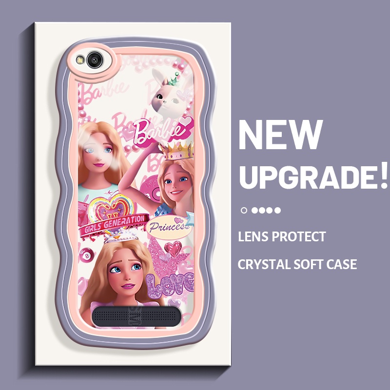 Casing Ponsel untuk Xiaomi Redmi 4X 5A 6A 5 Plus 6 7 Case lembut bening HP pola perempuan modis Casi