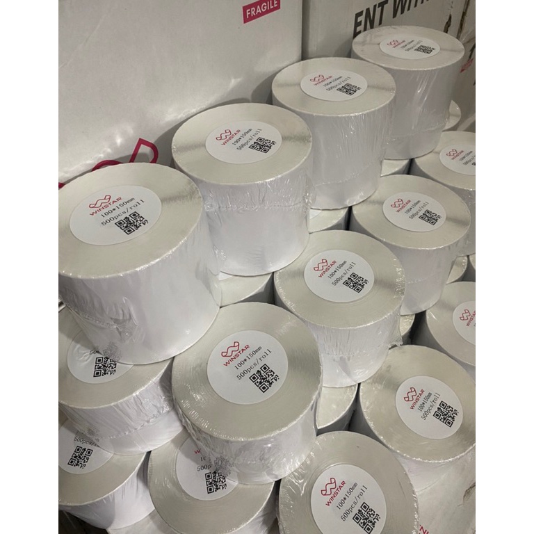 

[PRODUK LJZ0K43] Kertas Thermal Sticker/Label sticker thermal 100 x 150 MM Barcode UK A6 Murah Super Promo