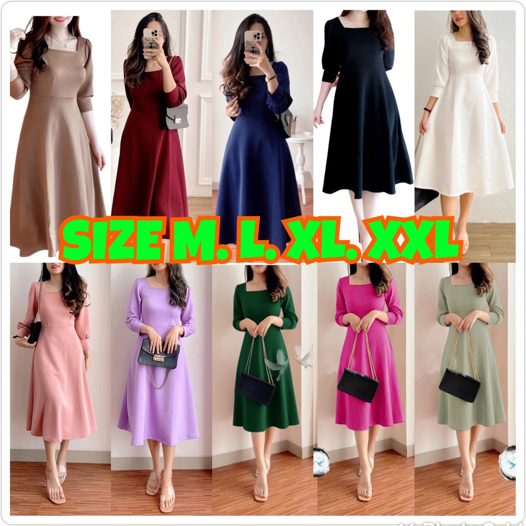 Dress Wanita Korean Style Gaun Wedding Outfit Aesthetic Vintage Dress Natal Imlek Mewah Impor Gaun W