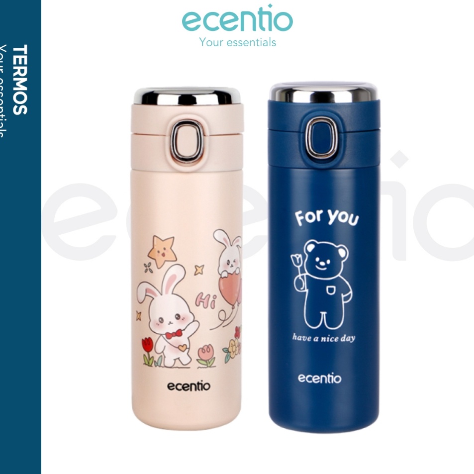 ➚➹✲ ecentio termos mini air panas 400ml Led Penutup peluru Termos Air Panas 304 stainless Vacuum Fla