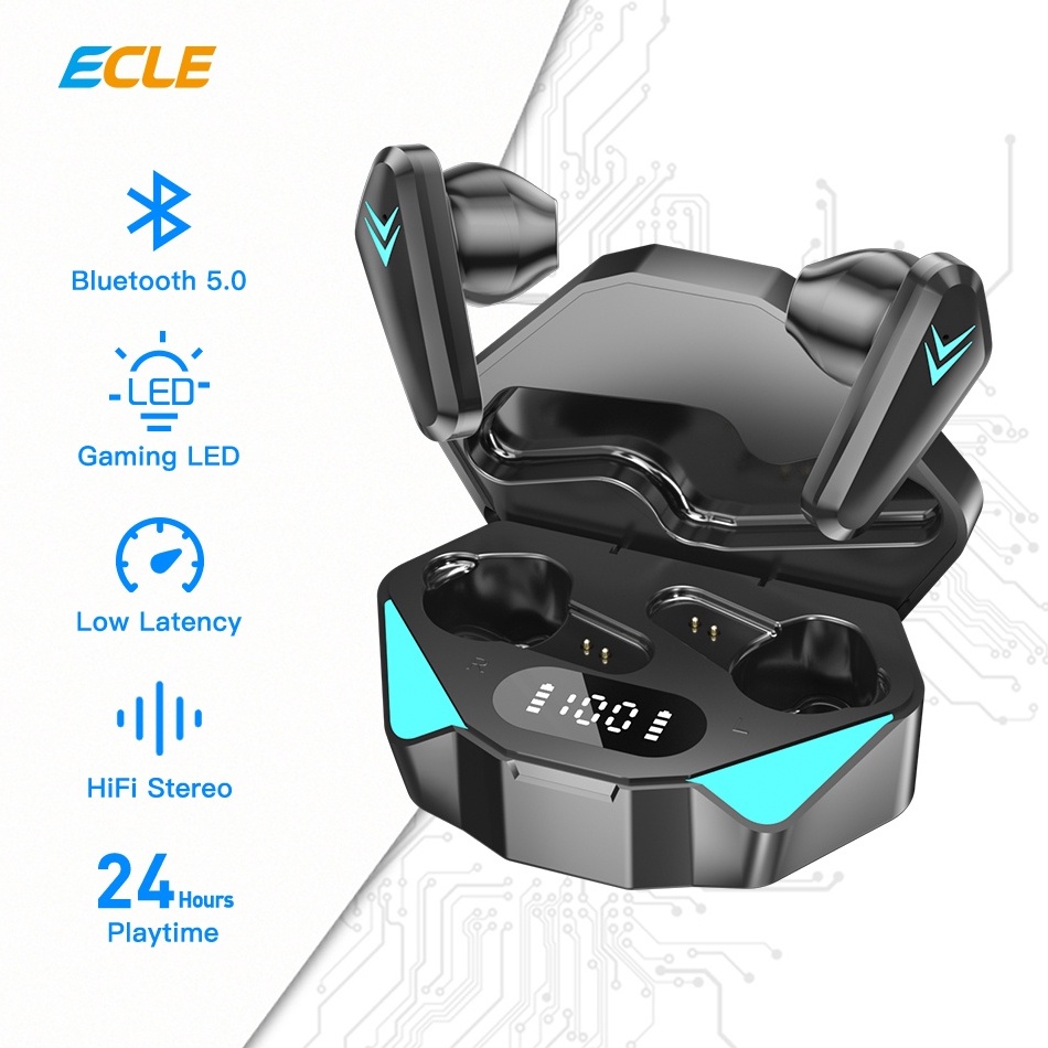 Sudah READY.. ECLE X15 TWS Headset Bluetooth Ultra HD Audio Mini Earbuds HiFi Stereo WaterProof
