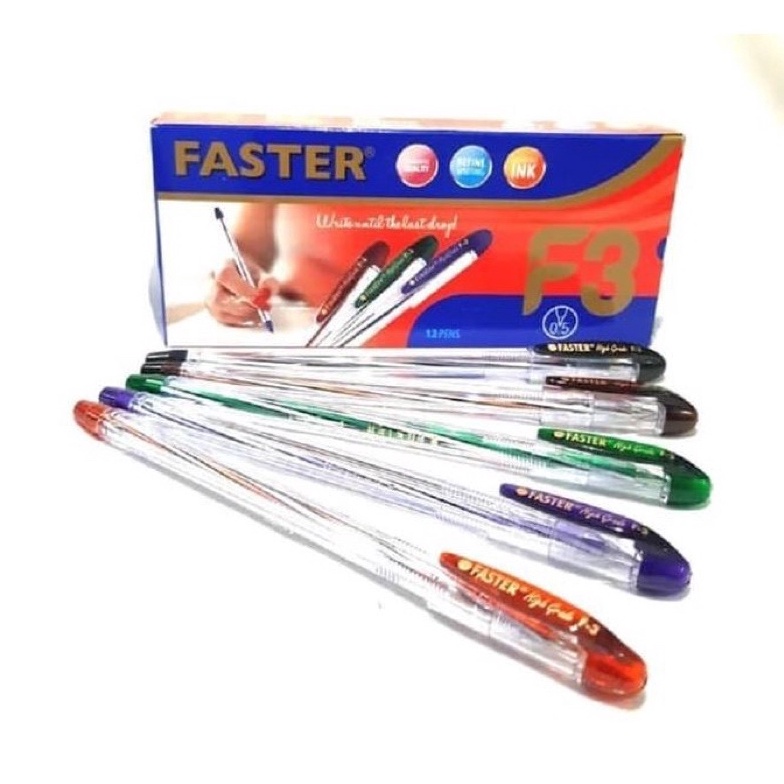 

Tren Kekinian.. (ISI 12) Pulpen/Bolpen/Ballpoint/Ballpen/Bolpoint Faster F3 0.5 YCJ