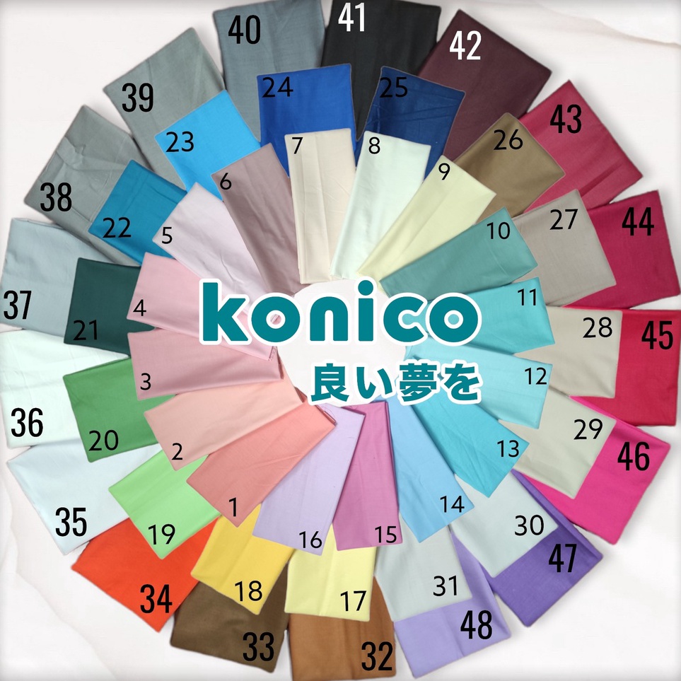 ★★★ Cua Bahan Katun sprei  kain Cvc Motif Polos | Meteran | Star Nikita Esra Catra Saga ✣ (Stock Ban