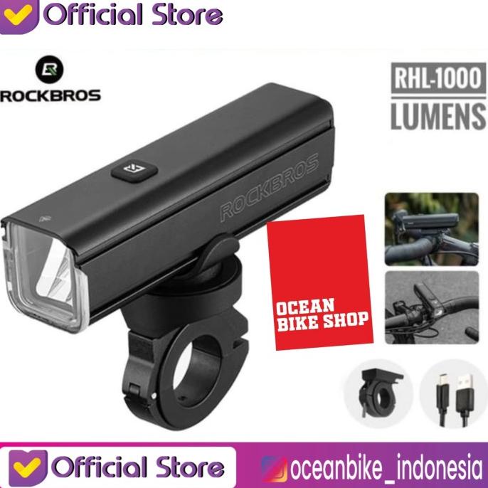 ROCKBROS RHL 1000 Lumens Lampu Depan Senter Sepeda Bicycle Front Light
