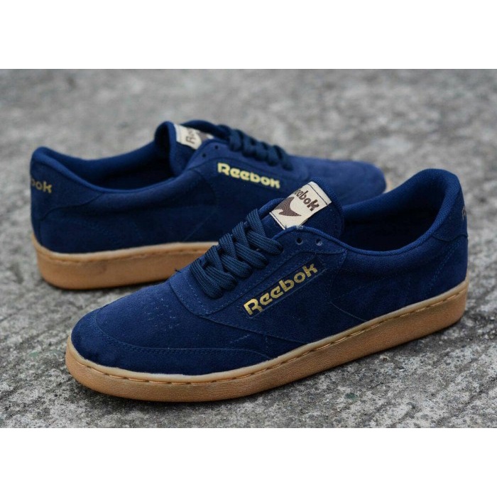 SALE SEPATU CASUAL PRIA SNEAKERS REEBOK CLUB C85 COKLAT IMPORT VIETNAM