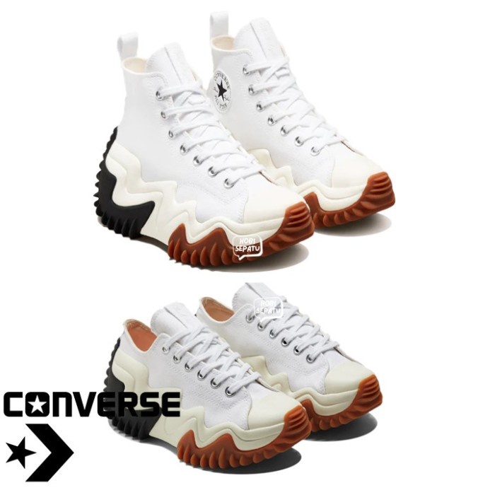 SALE CONVERSE RUN STAR MOTION CANVAS PLATFORM HIGH BLACK WHITE