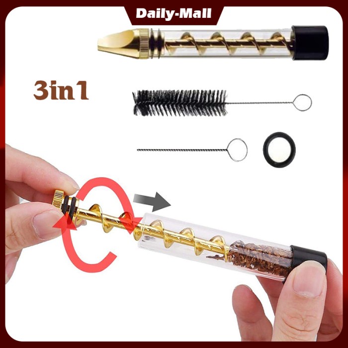 3 IN 1 PIPA KACA BLUNT PIPE GLASS TWISTY BLUNT DRY
