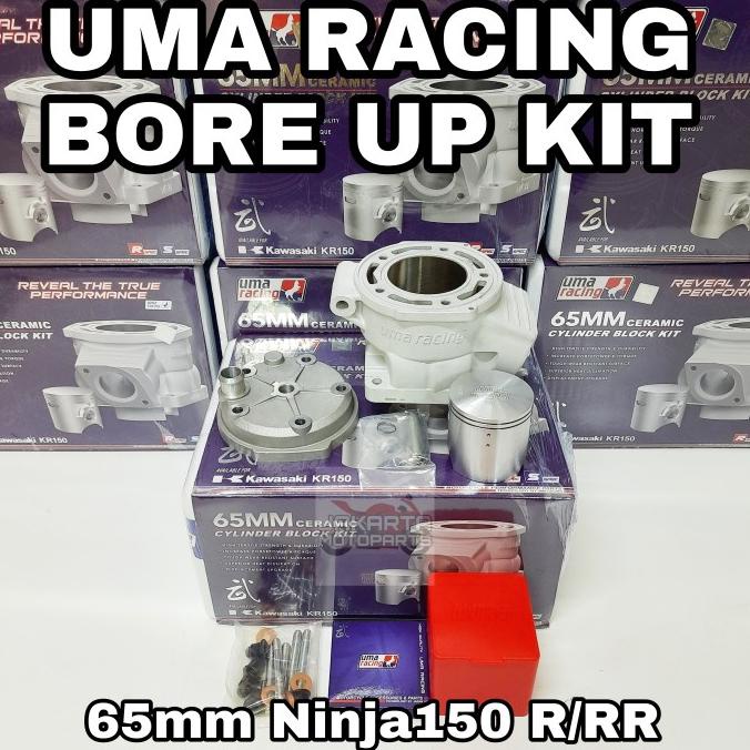 SALE PAKET BLOK SEHER PISTON RING BORE UP UMA RACING 65MM NINJA RR R 1855 Termurah