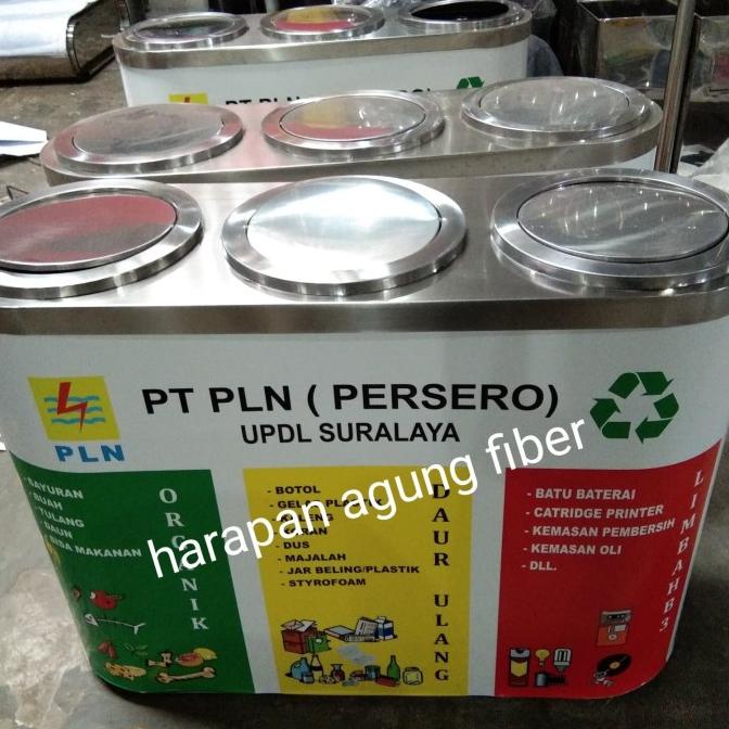 Tempat Sampah 3 In1 Stainless