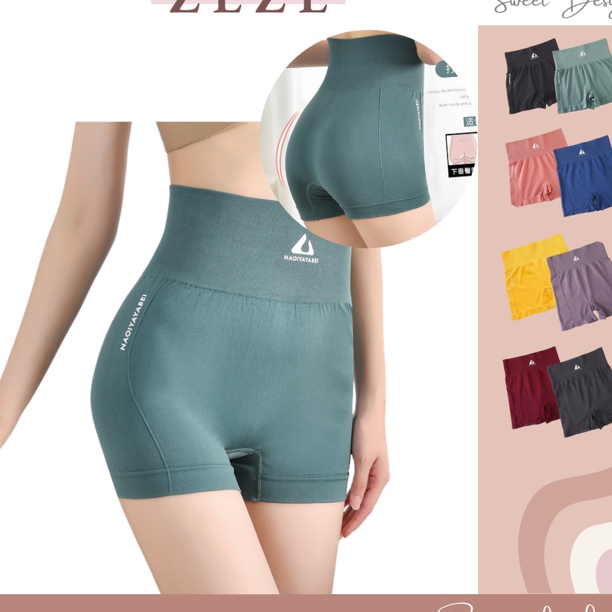 New CD036 Celana Korset Pinggang Tinggi Wanita Korset Bentuk Petak Import CD