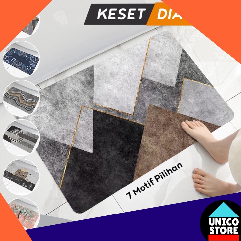 BEST SELLER Keset Kaki Nyerap Air Viral Tiktok Diatomite Anti Slip Keset Batu Kamar Mandi Tipis Berk