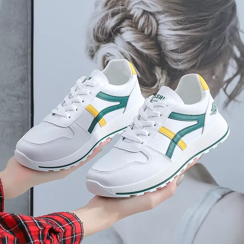 Sepatu Wanita Terbaru 2023 Korean Style  Asli Sneakers Olahraga Dewasa Viral Sneaker Cewek Putih Sli