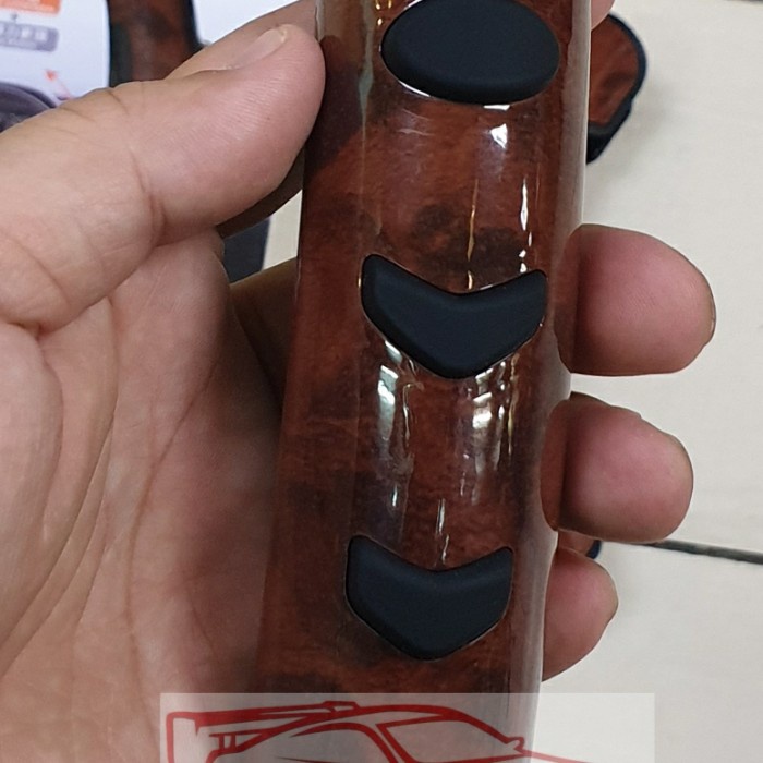 4D Cover Sarung Pelindung Stir Mobil Wood Coklat Anti Slip