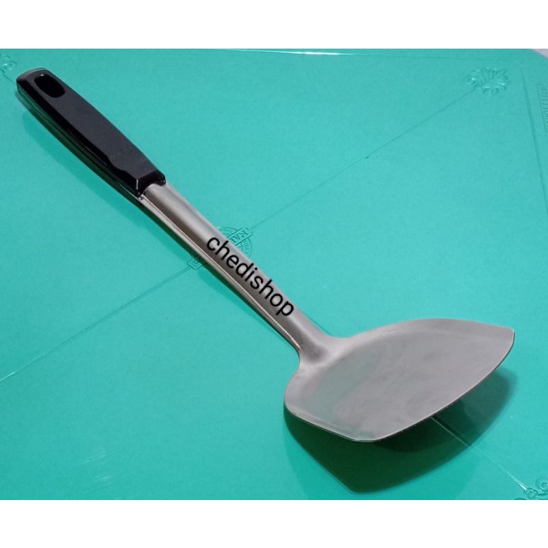 Spatula stainless steel / spatula stainless tebal / sodet stainless / alat menggoreng / spatula gaga