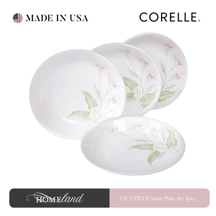 CORELLE Lilyville Soup Plate Set 4Pcs