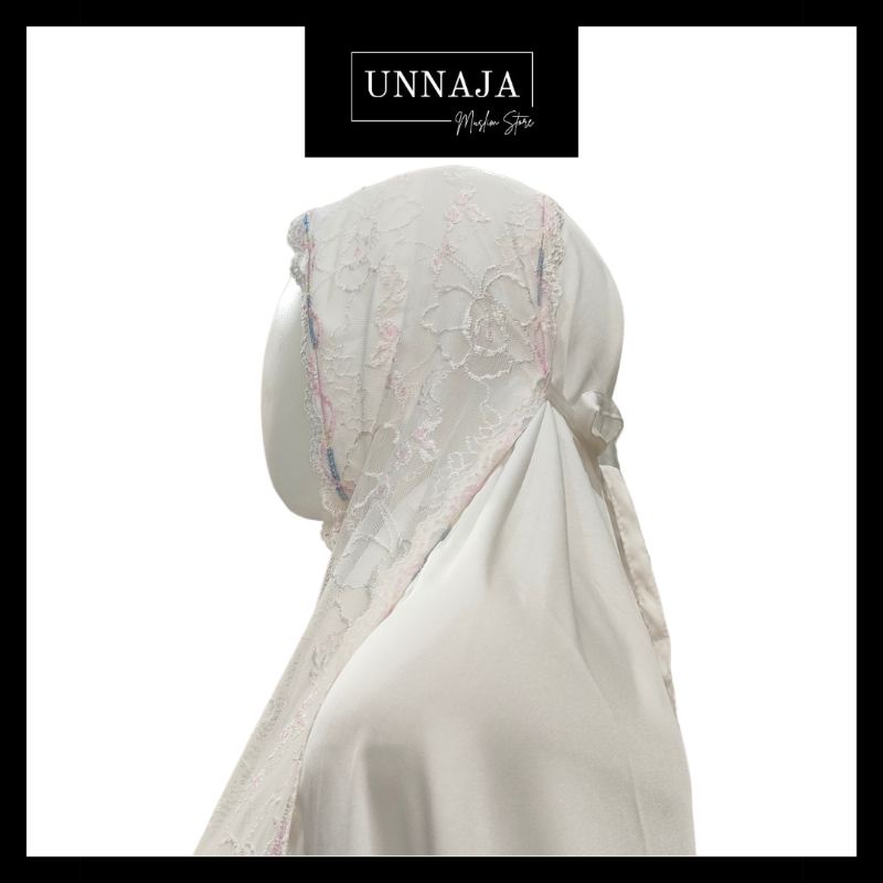 UMS - Mukena Silk Renda Premium / Mukena Zaara 2 in 1 / Mukena Dewasa Resleting Leher Sutra Adem / M