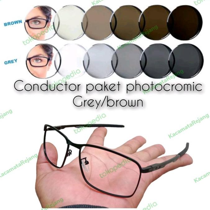 kacamata pria kacamata metal Photocromic grey/Photocromic brown