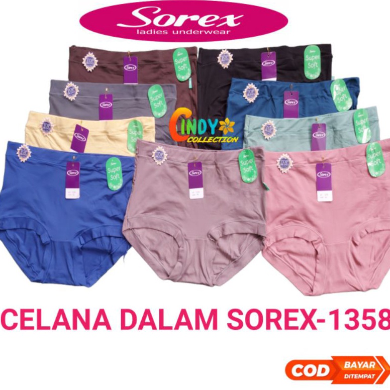 Terbaik.. 6 PCS CELANA DALAM SOREX WANITA DEWASA 1238 SUPER SOFT| CD WANITA DEWASA SOREX