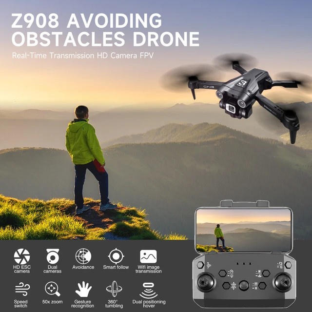 Drone Z908 / KF610 / i3 pro Dual cam 4K optical flow drone Vs E99 K101