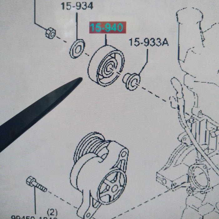 Bearing Pulley Tensioner Idle Mazda 2 Non Skyactive Zj0115941 Kode Br08