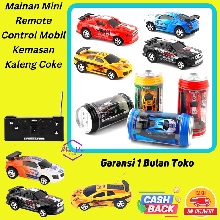 Mobil RC Mini Kemasan Kaleng Cola Mainan Mobil Remot Control RC Car