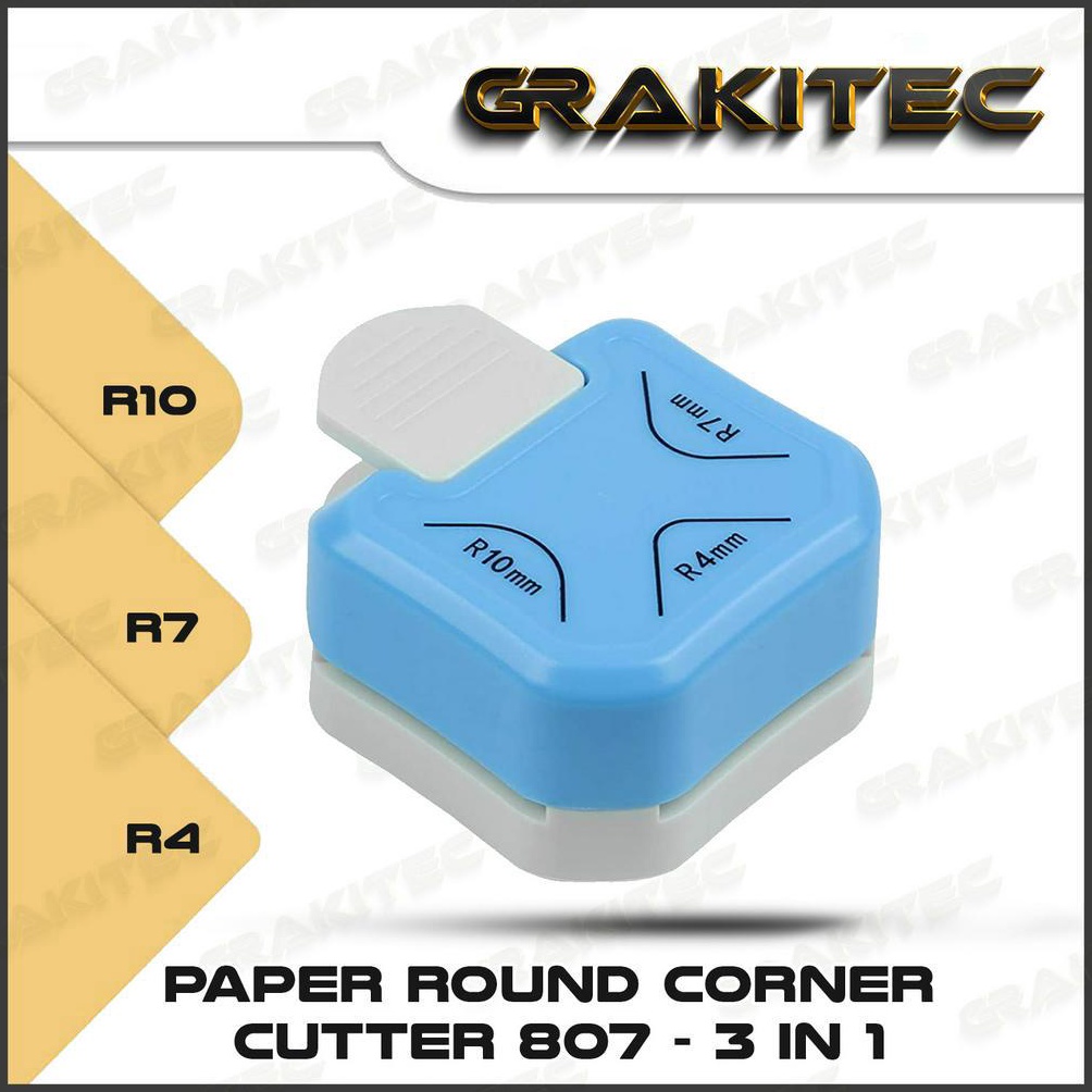 

[K12Q ㊚♫) Round Corner Cutter 3 in 1 Pemotong Sudut Corner Puncher Rounder Siku Pemotong Ujung Kertas Plastik pembolong kertas / berkualitas.