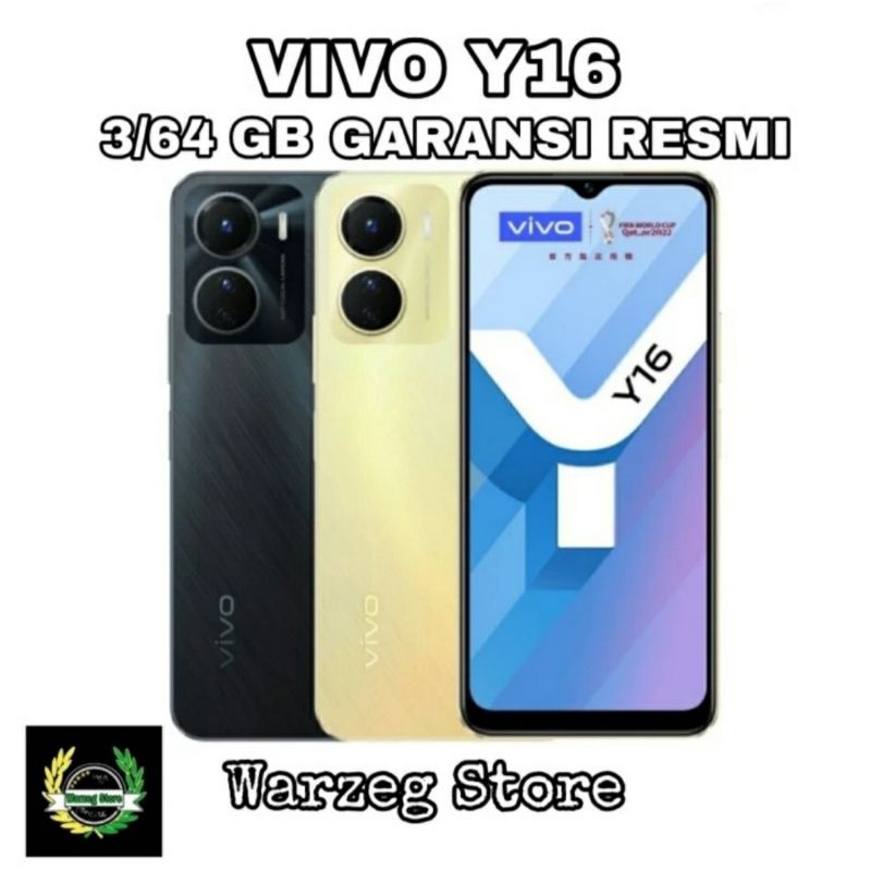 HP VIVO Y16 3/64 GB - VIVO Y 16 RAM 3GB ROM 64GB GARANSI RESMI