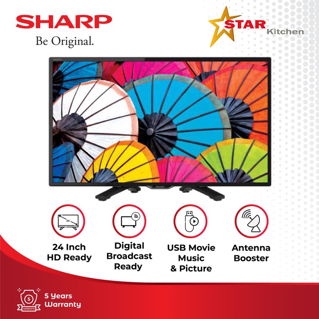 Sharp LED TV AQUOS LED 2T-C24DC1I Black 24 inch