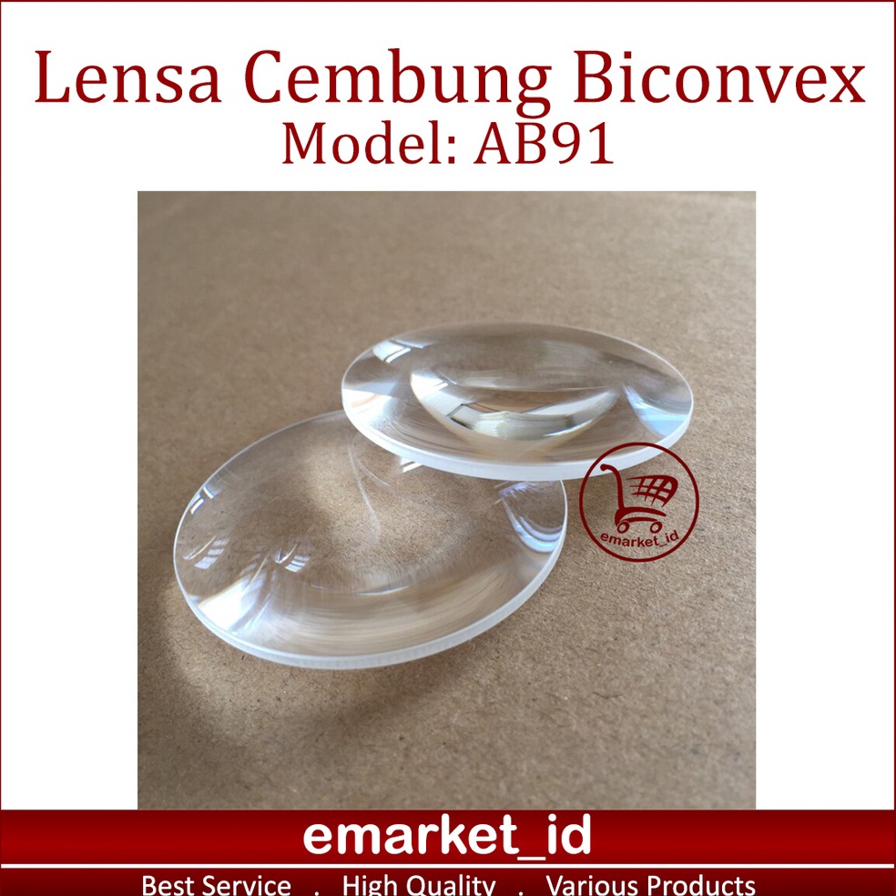 [LBP] Lensa Cembung Biconvex AB91 / Kaca Pembesar Ultra Clear Lens / Virtual Reality VR 3D Optical G