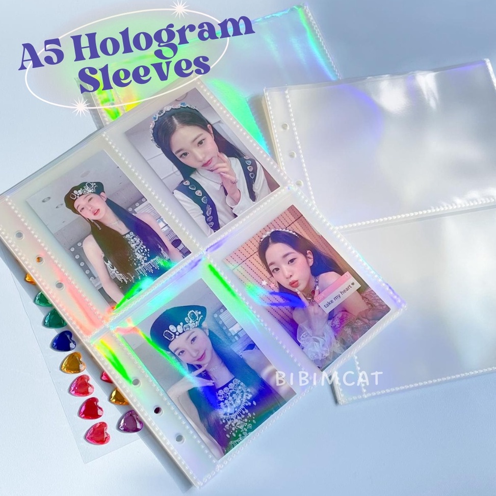 

(ZWZ ❣») (A5 Size) Hologram Sleeve Binder A5 6 Ring (1 SET 10 lembar) - baanyak diminati.!!