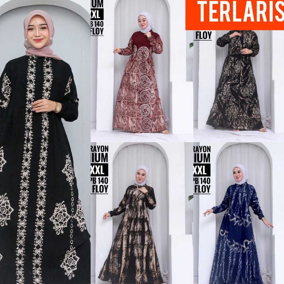 New ProductKk9K4 JUMBO Gamis Madongan Twill Rayon Ori Super Pekalongan Ayani Fashion