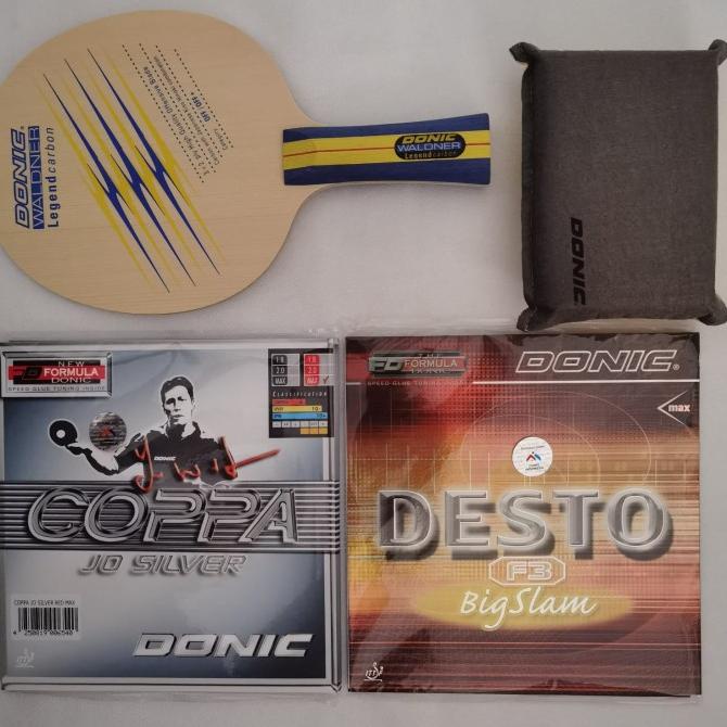 Bat Donic Waldner Legend Carbon plus karet Donic serang Set