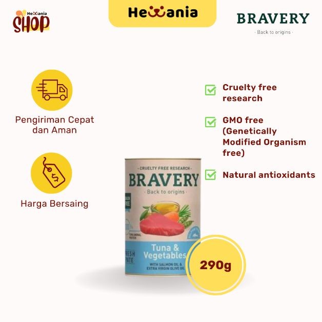FLASH SALE BRAVERY WET FOOD TUNA & VEGETABLES DOG FOOD TERBARU