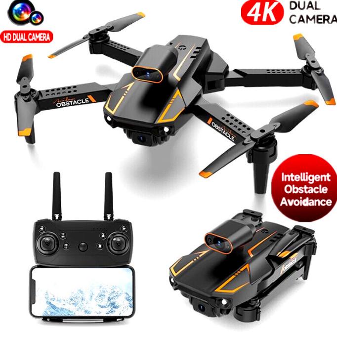 drone S91 4K dual camera sensor anti tabrak 3 arah altitude hold