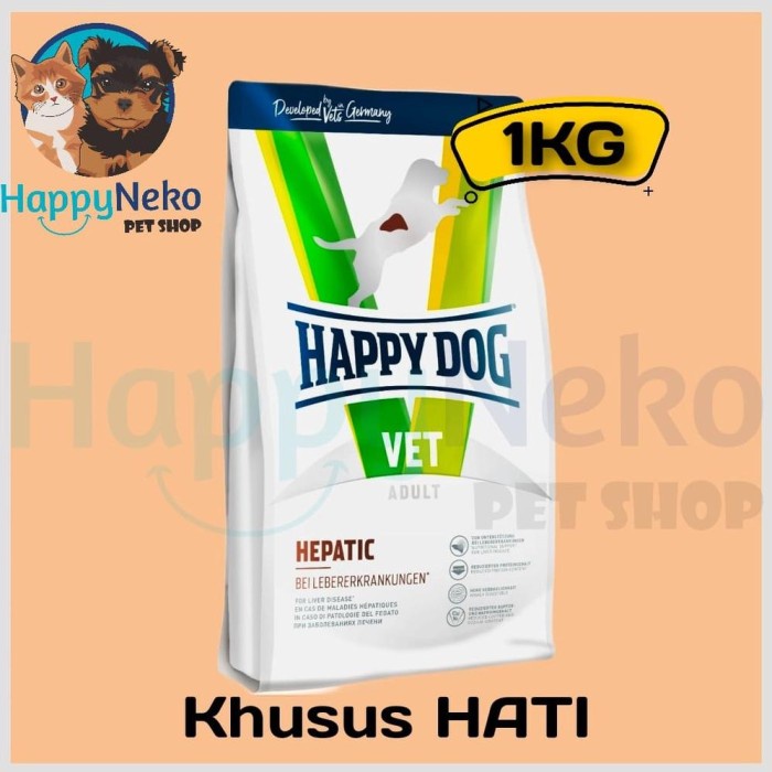 PROMO HAPPY DOG VET HEPATIC 1KG DRY FOOD MENGOBATI HATI TERLARIS