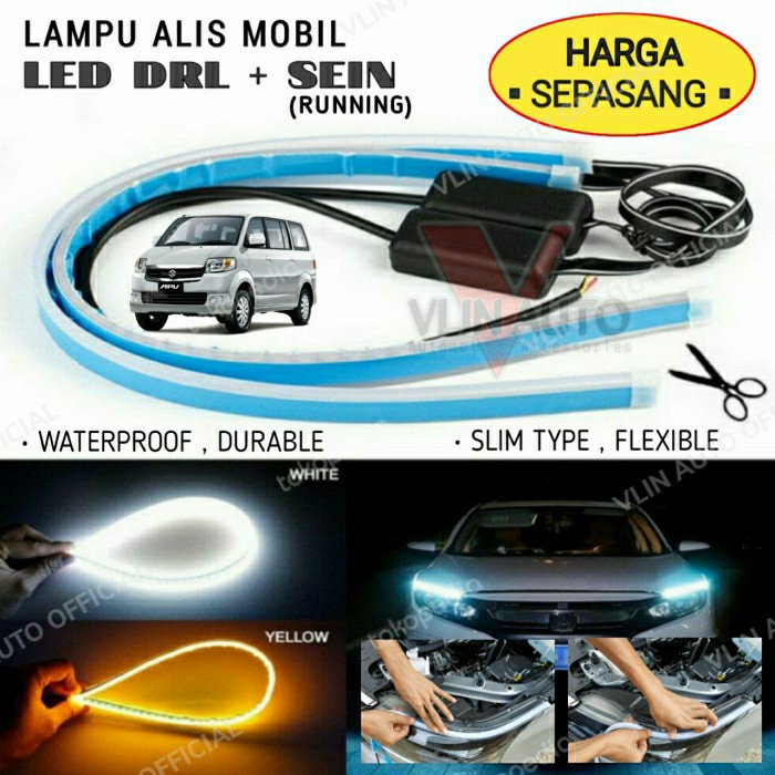 Lampu Alis Headlamp Mobil Suzuki Apv Arena Led Drl Sen Running 2Pc Kode Br04
