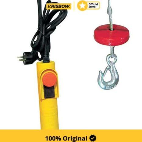 Krisbow Alat Derek Elektrik Hoist Reel Double Hook 300 Kg