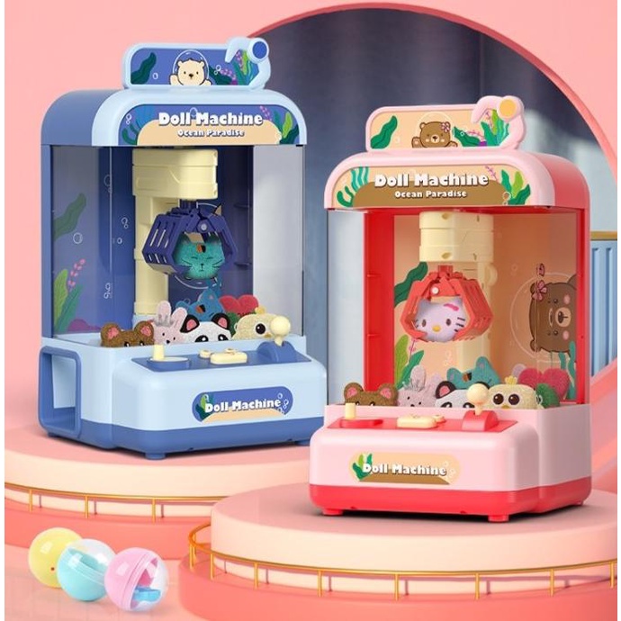 promo Mainan Anak MINI DOLL MACHINE Mesin Tangkap Boneka Mesin Capit Boneka ready stock