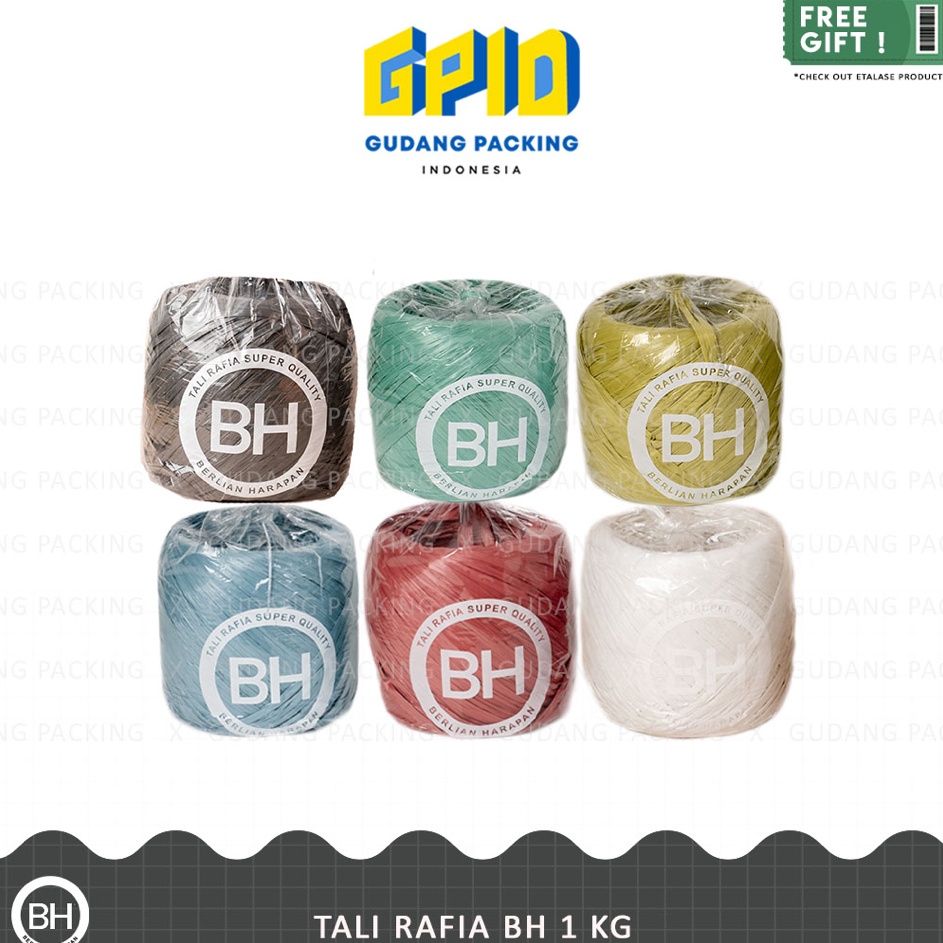 

➡Terupdate✽ BH - Tali Rafia 1 Kg (Hitam / Putih / Warna) H92 ✴